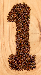 Image showing Number from coffee beans