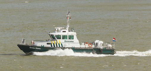 Image showing Dutch coast guard (douane, customs) ship in Rotterdam