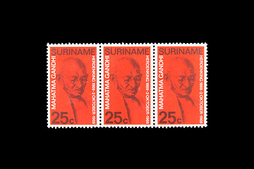 Image showing SURINAME - CIRCA 1960: Stamps printed by Suriname, shows Mahatma