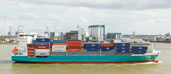 Image showing Containers on a containership 