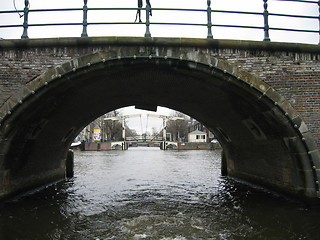 Image showing Canal bridge in Amsterdam