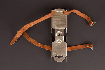 Image showing Very old dutch ice skates for a small child