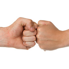 Image showing Mans hand and womans hand