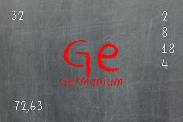 Image showing Isolated blackboard with periodic table, Germanium