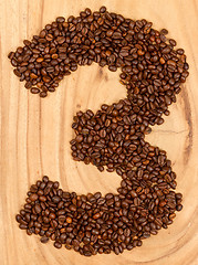 Image showing Number from coffee beans