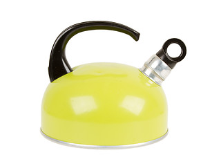 Image showing Used green kettle, isolated