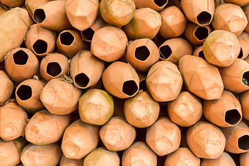 Image showing Pottery waiting to be sold at a factory