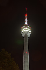 Image showing Stuttgart TV Tower at night