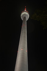 Image showing Stuttgart TV Tower at night