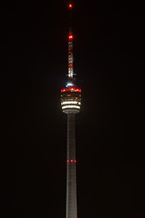 Image showing Stuttgart TV Tower at night