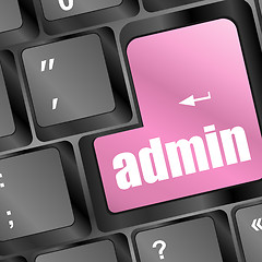 Image showing admin button on a computer keyboard