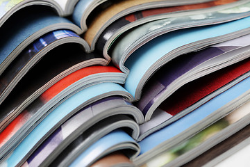 Image showing pile of magazines