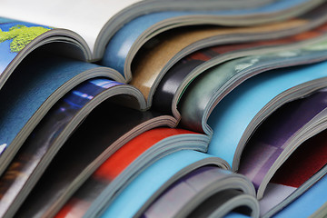 Image showing pile of magazines