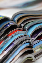 Image showing pile of magazines