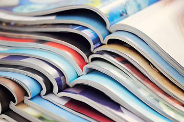 Image showing pile of magazines