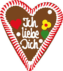 Image showing Oktoberfest Gingerbread Heart