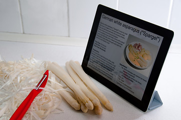 Image showing Modern Cooking with Digital Tablet PC