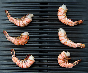 Image showing Shrimp On Grill