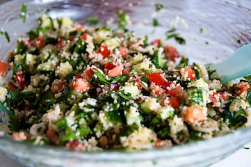 Image showing Arabian Tabouleh Dish With Couscous