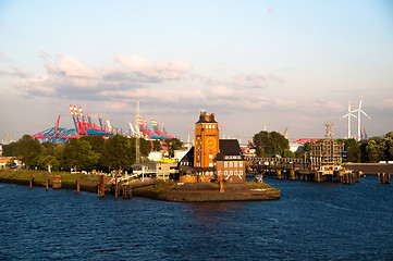 Image showing Hamburg harbor - Pilot house