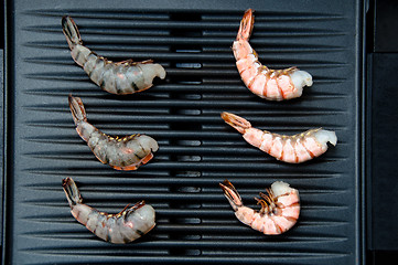 Image showing Shrimp On Grill