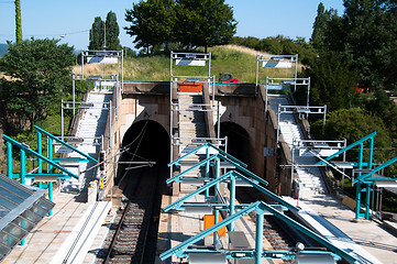 Image showing suburban train station in Stuttgart, Germany