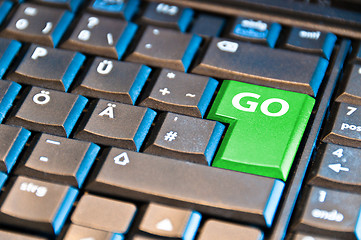 Image showing Green Go Computer Key