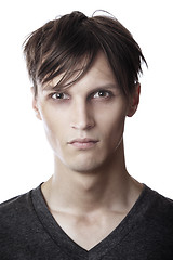 Image showing Mugshot of exhausted man