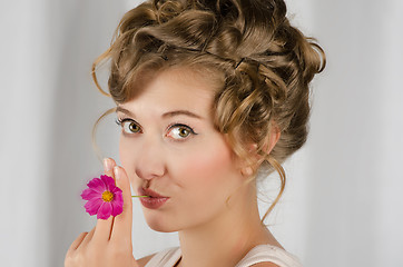 Image showing beauty woman closeup portrait