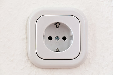 Image showing White Power Outlet With Path