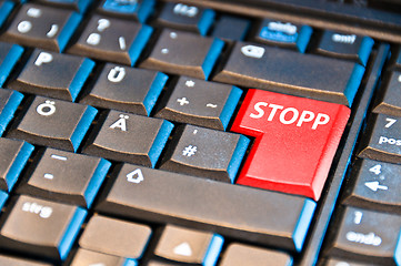 Image showing STOPP Button