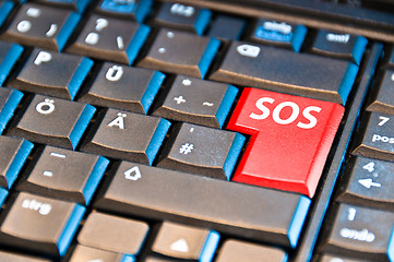 Image showing Computer Keyboard With SOS Key