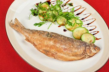 Image showing Fried peled fish