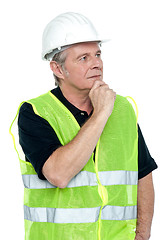 Image showing Shot of a thoughtful project engineer