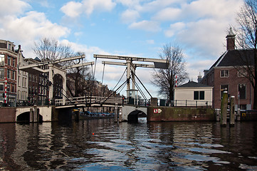 Image showing Typical Amsterdam Drawbridge