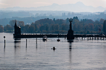 Image showing Konstanz harbor in fall