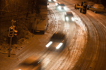 Image showing Snowy street