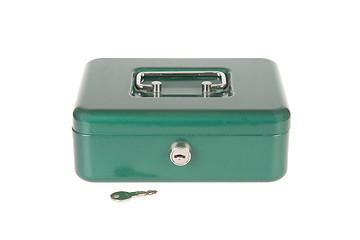 Image showing Green moneybox isolated