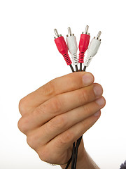 Image showing Cables with cable connectors, isolated