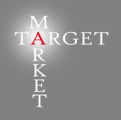 Image showing Target and market isolated over grey
