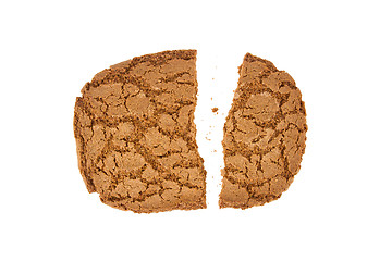 Image showing Broken speculaas biscuit, speciality from Holland