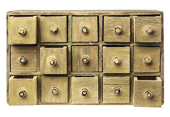 Image showing primitive drawer cabinet