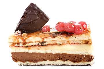 Image showing cream and chocolate cake