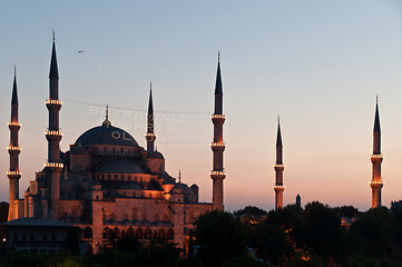 Image showing Istanbul - Blue Mosque in Sunset