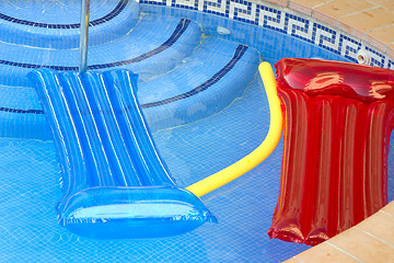 Image showing inflatables on a pool