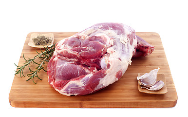 Image showing raw shoulder of lamb