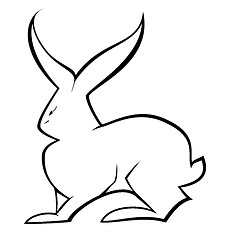 Image showing Black and white hare