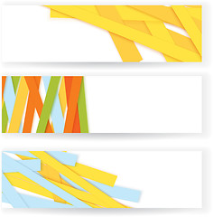 Image showing Shredded colorful paper banners 