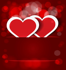 Image showing Sparkling hearts stickers 