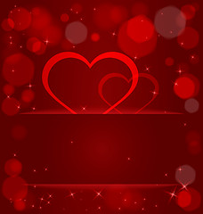 Image showing Sparkling hearts light pocket 